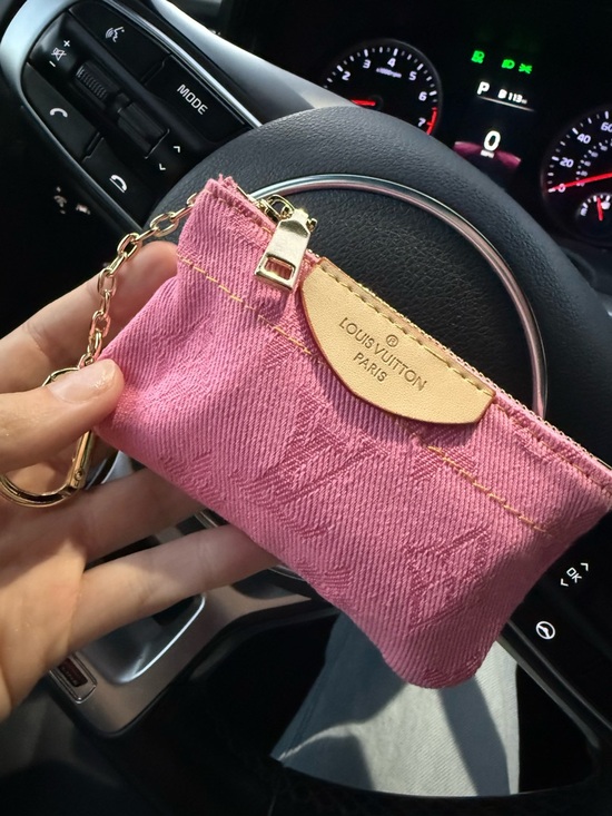 Louis Vuitton Handbags - Louis Vuitton Pink Monogram Key Pouch with Gold Hardware